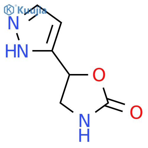 5-(1H-pyrazol-3-yl)-1,3-oxazolidin-2-one structure