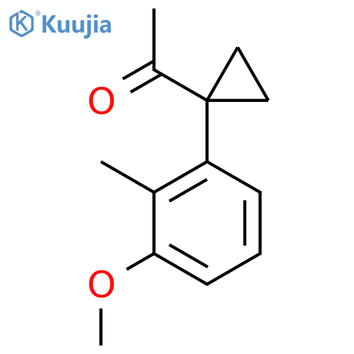 1-1-(3-methoxy-2-methylphenyl)cyclopropylethan-1-one structure