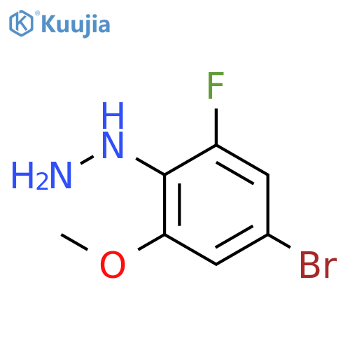 (4-bromo-2-fluoro-6-methoxyphenyl)hydrazine structure