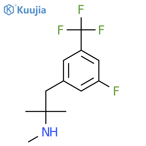 {1-3-fluoro-5-(trifluoromethyl)phenyl-2-methylpropan-2-yl}(methyl)amine structure