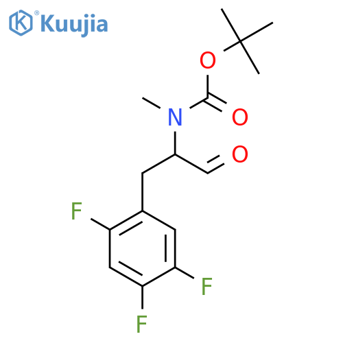 tert-butyl N-methyl-N-1-oxo-3-(2,4,5-trifluorophenyl)propan-2-ylcarbamate structure
