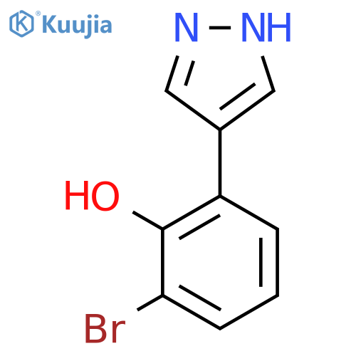 2-bromo-6-(1H-pyrazol-4-yl)phenol structure