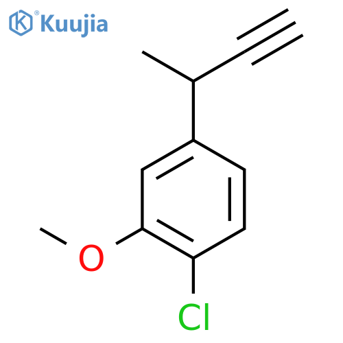 4-(but-3-yn-2-yl)-1-chloro-2-methoxybenzene structure