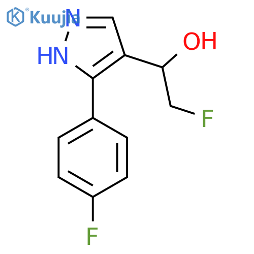 2-fluoro-1-3-(4-fluorophenyl)-1H-pyrazol-4-ylethan-1-ol structure