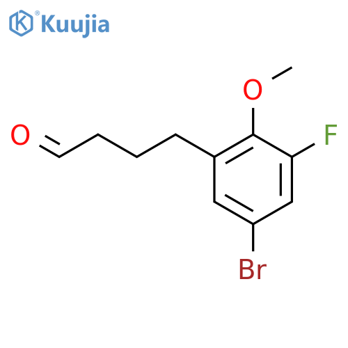 4-(5-bromo-3-fluoro-2-methoxyphenyl)butanal structure