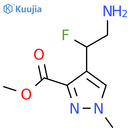 methyl 4-(2-amino-1-fluoroethyl)-1-methyl-1H-pyrazole-3-carboxylate structure