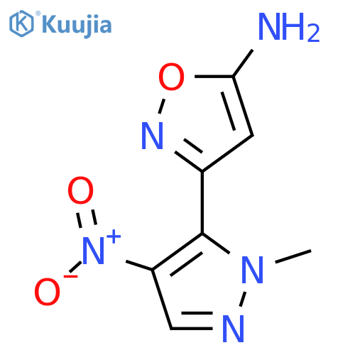 3-(1-methyl-4-nitro-1H-pyrazol-5-yl)-1,2-oxazol-5-amine structure