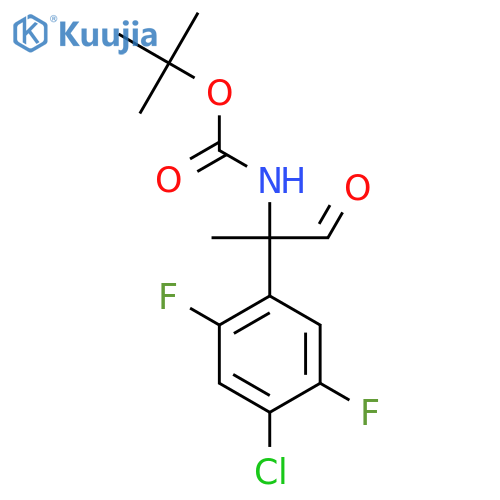 tert-butyl N-2-(4-chloro-2,5-difluorophenyl)-1-oxopropan-2-ylcarbamate structure