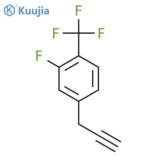 2-fluoro-4-(prop-2-yn-1-yl)-1-(trifluoromethyl)benzene structure