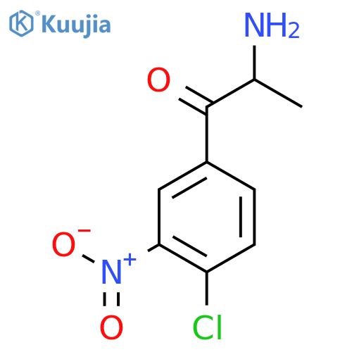 2-amino-1-(4-chloro-3-nitrophenyl)propan-1-one structure