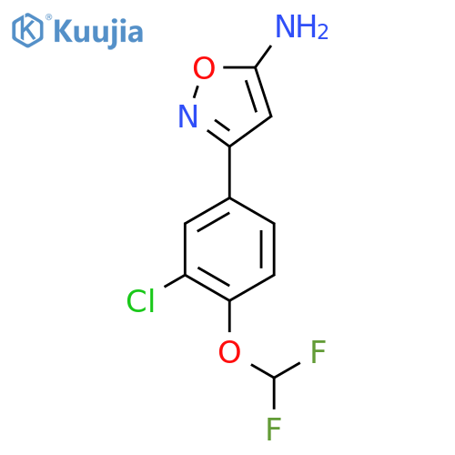 3-3-chloro-4-(difluoromethoxy)phenyl-1,2-oxazol-5-amine structure
