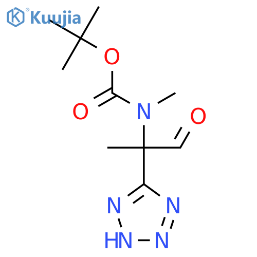 tert-butyl N-methyl-N-[1-oxo-2-(1H-1,2,3,4-tetrazol-5-yl)propan-2-yl]carbamate structure