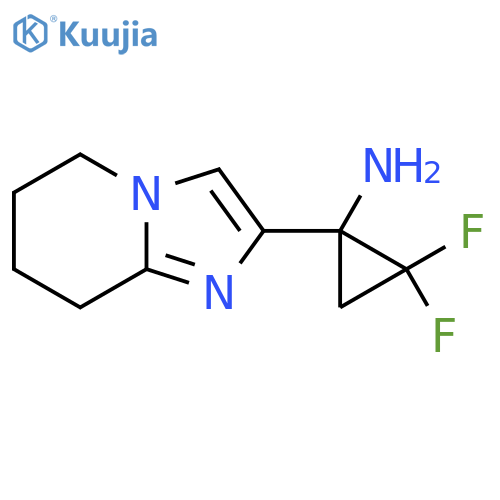 2,2-difluoro-1-{5H,6H,7H,8H-imidazo1,2-apyridin-2-yl}cyclopropan-1-amine structure