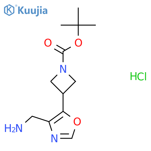 tert-butyl 3-4-(aminomethyl)-1,3-oxazol-5-ylazetidine-1-carboxylate hydrochloride structure