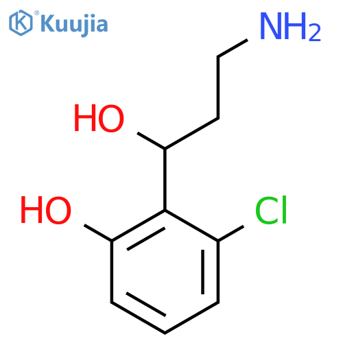 2-(3-amino-1-hydroxypropyl)-3-chlorophenol structure