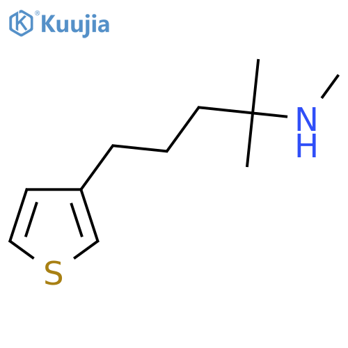 methyl2-methyl-5-(thiophen-3-yl)pentan-2-ylamine structure