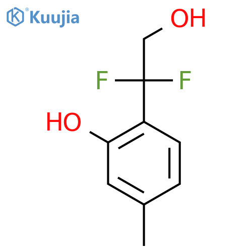 2-(1,1-difluoro-2-hydroxyethyl)-5-methylphenol structure