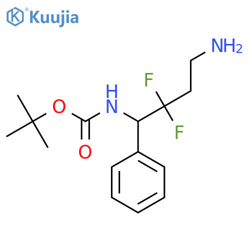 tert-butyl N-(4-amino-2,2-difluoro-1-phenylbutyl)carbamate structure