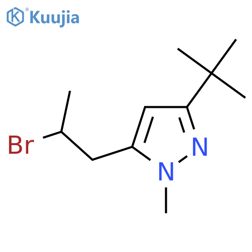 5-(2-bromopropyl)-3-tert-butyl-1-methyl-1H-pyrazole structure