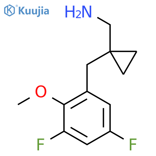 {1-(3,5-difluoro-2-methoxyphenyl)methylcyclopropyl}methanamine structure