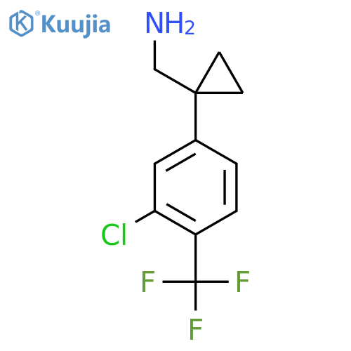 {1-3-chloro-4-(trifluoromethyl)phenylcyclopropyl}methanamine structure