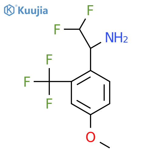 2,2-difluoro-1-4-methoxy-2-(trifluoromethyl)phenylethan-1-amine structure