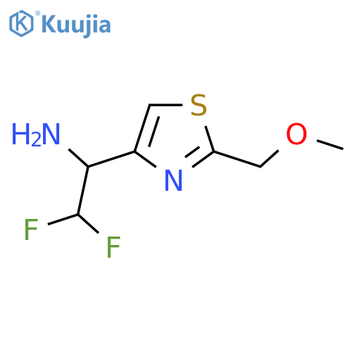 2,2-difluoro-1-2-(methoxymethyl)-1,3-thiazol-4-ylethan-1-amine structure