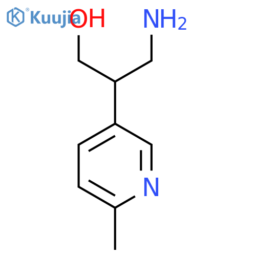 3-amino-2-(6-methylpyridin-3-yl)propan-1-ol structure