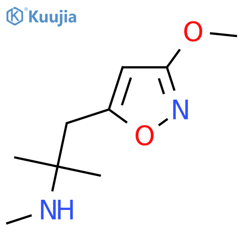 1-(3-methoxy-1,2-oxazol-5-yl)-2-methylpropan-2-yl(methyl)amine structure