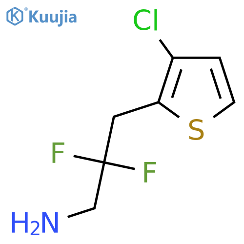 3-(3-chlorothiophen-2-yl)-2,2-difluoropropan-1-amine structure
