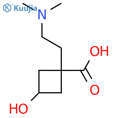 1-2-(dimethylamino)ethyl-3-hydroxycyclobutane-1-carboxylic acid structure
