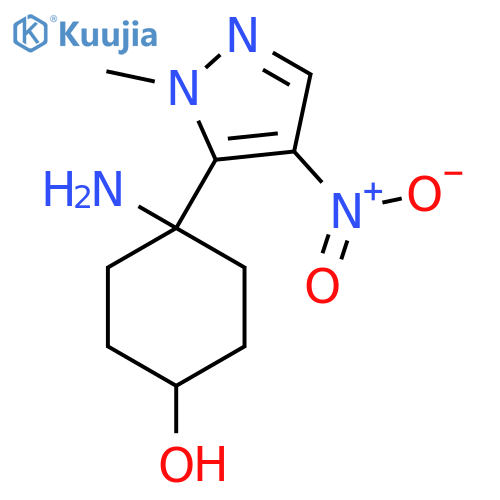 4-amino-4-(1-methyl-4-nitro-1H-pyrazol-5-yl)cyclohexan-1-ol structure