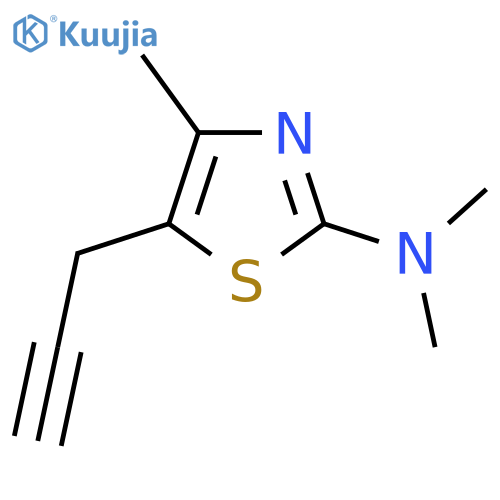 N,N,4-trimethyl-5-(prop-2-yn-1-yl)-1,3-thiazol-2-amine structure