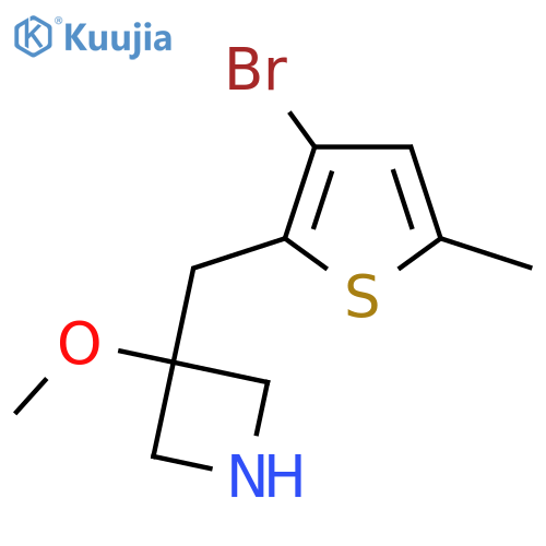 3-(3-bromo-5-methylthiophen-2-yl)methyl-3-methoxyazetidine structure