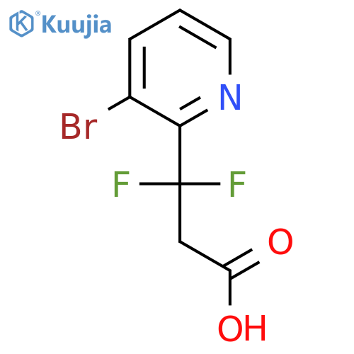 3-(3-bromopyridin-2-yl)-3,3-difluoropropanoic acid structure