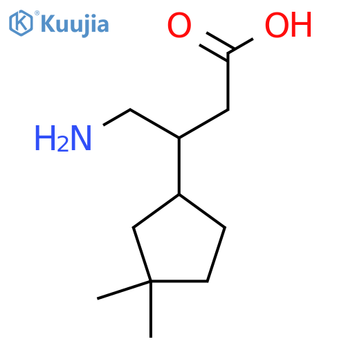 4-amino-3-(3,3-dimethylcyclopentyl)butanoic acid structure