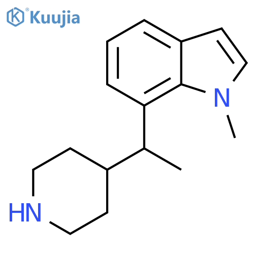 1-methyl-7-1-(piperidin-4-yl)ethyl-1H-indole structure