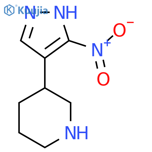 3-(3-Nitro-1h-pyrazol-4-yl)piperidine structure