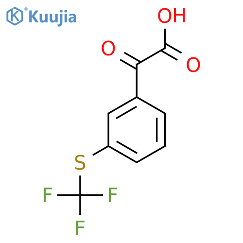 2-oxo-2-{3-(trifluoromethyl)sulfanylphenyl}acetic acid structure