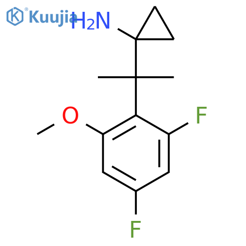 1-2-(2,4-difluoro-6-methoxyphenyl)propan-2-ylcyclopropan-1-amine structure