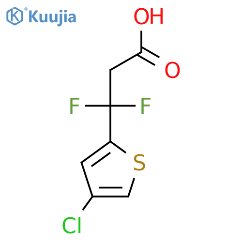 3-(4-chlorothiophen-2-yl)-3,3-difluoropropanoic acid structure