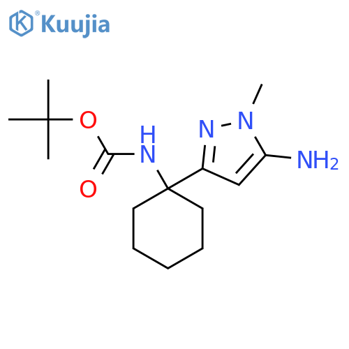 tert-butyl N-1-(5-amino-1-methyl-1H-pyrazol-3-yl)cyclohexylcarbamate structure