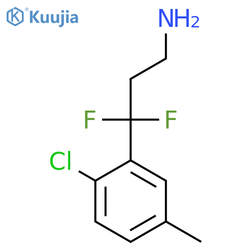 3-(2-chloro-5-methylphenyl)-3,3-difluoropropan-1-amine structure