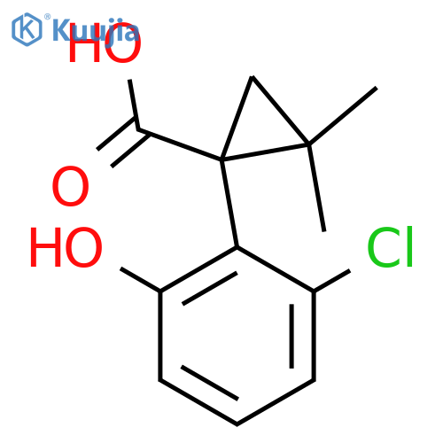 1-(2-Chloro-6-hydroxyphenyl)-2,2-dimethylcyclopropane-1-carboxylic acid structure