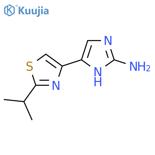 5-2-(propan-2-yl)-1,3-thiazol-4-yl-1H-imidazol-2-amine structure