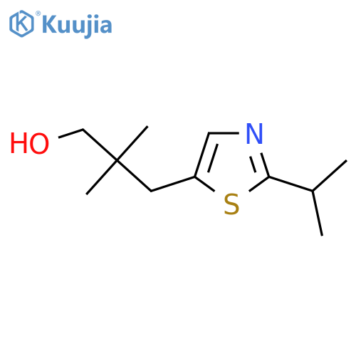 2,2-dimethyl-3-2-(propan-2-yl)-1,3-thiazol-5-ylpropan-1-ol structure