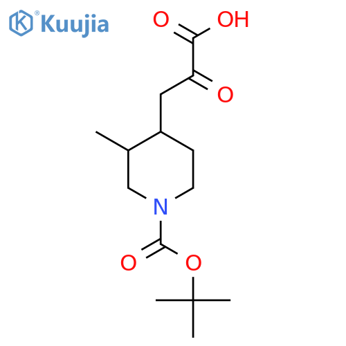 3-{1-(tert-butoxy)carbonyl-3-methylpiperidin-4-yl}-2-oxopropanoic acid structure