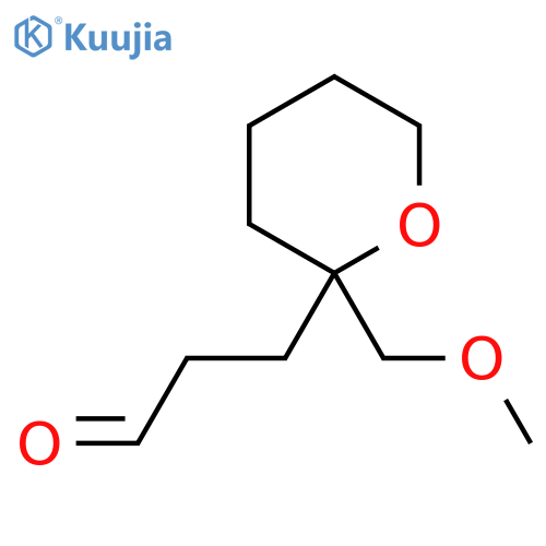 3-2-(methoxymethyl)oxan-2-ylpropanal structure