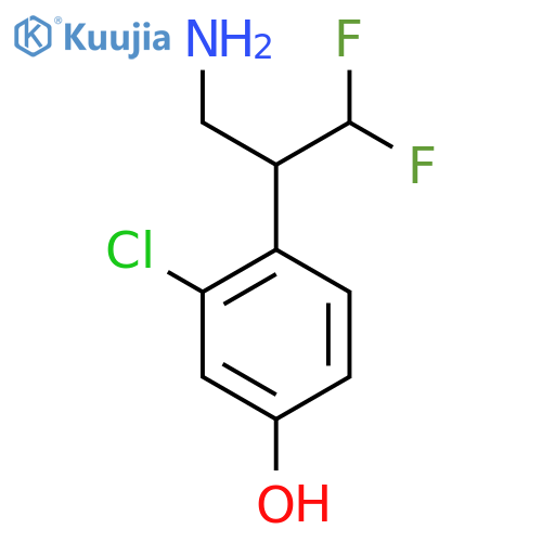 4-(3-amino-1,1-difluoropropan-2-yl)-3-chlorophenol structure