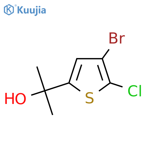 2-(4-bromo-5-chlorothiophen-2-yl)propan-2-ol structure